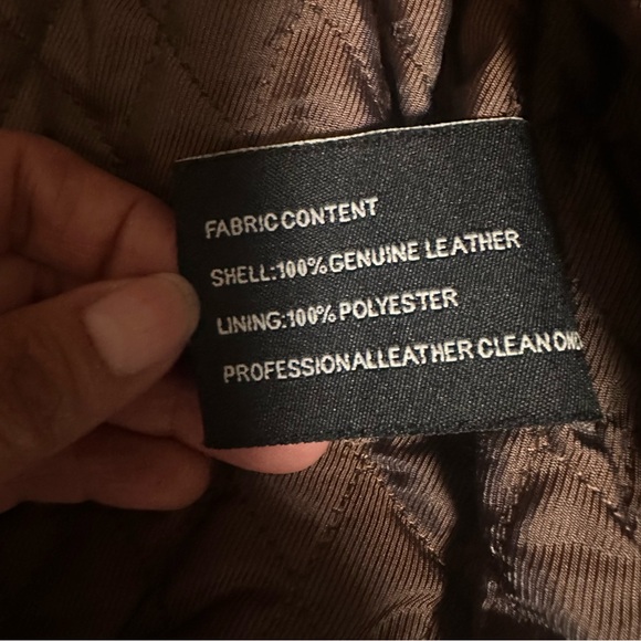 Juliano Celini Chic Brown Leather Jacket for Women size LG - Picture 4 of 16